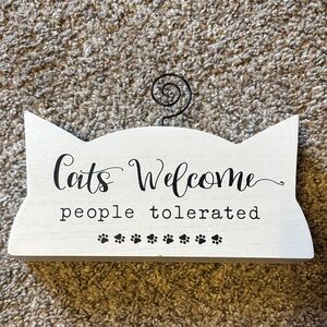 Cats Welcome people tolerated